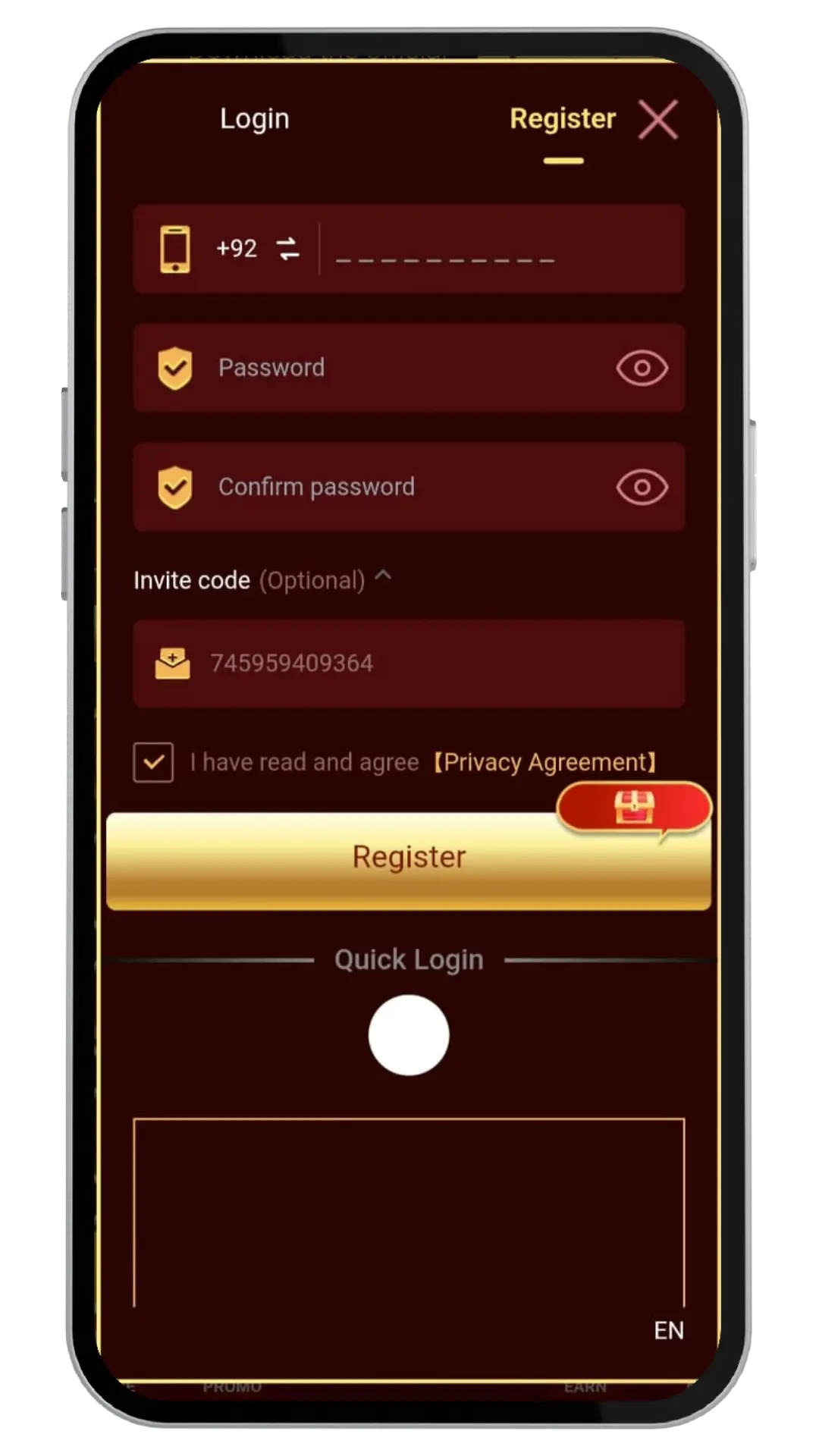 Register on N999 Game